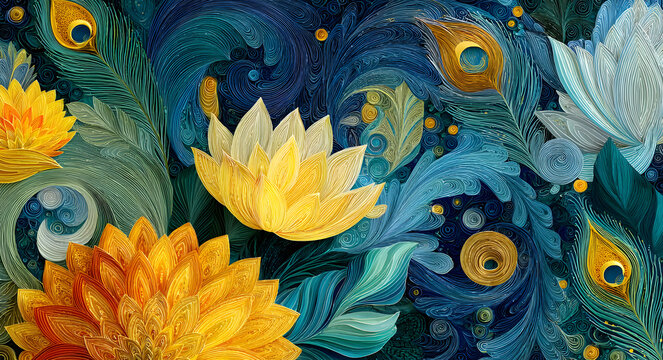 festival of happy shree krishna janmashtami abstractdesign background.