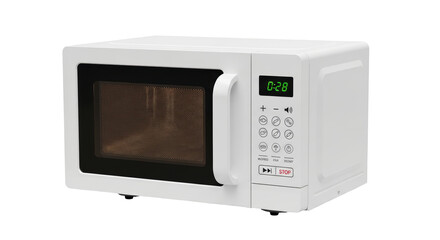 Isolated White Microwave Oven