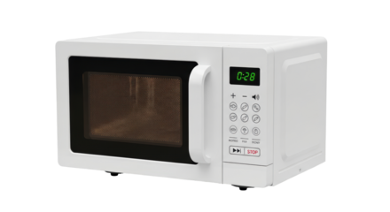 Isolated White Microwave Oven