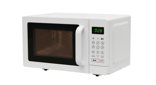 Isolated White Microwave Oven