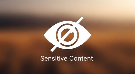 Sensitive content censorship concept illustration