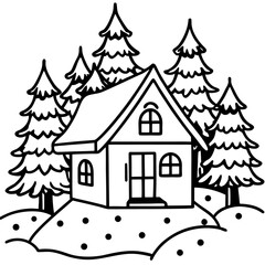 house in the snow
