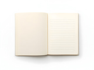 Open notepad with blank pages
