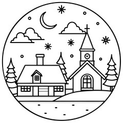 Fototapeta premium house in the snow
