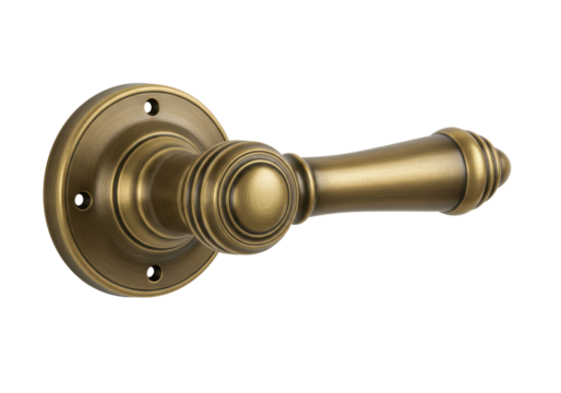 Isolated Antique Door Lever Hardware Decor Fixture Home Improvement Interior Element