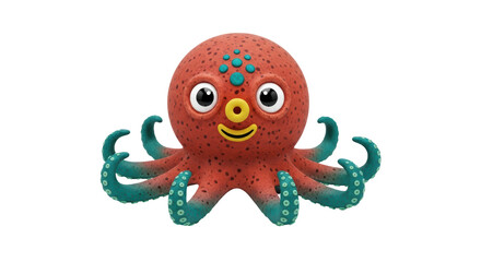 Isolated Cartoon Octopus