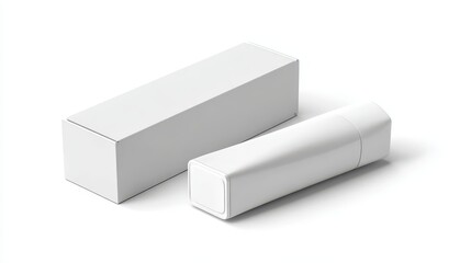 Blank tube and box of toothpaste packaging mockup, Isolated on white background. 3D rendering.