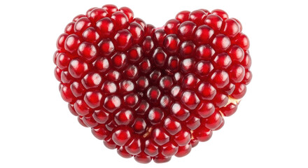 Isolated Heart-Shaped Pomegranate Seeds