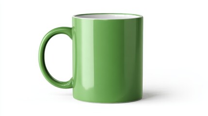 Ceramic mug on white background, 3D Rendering.