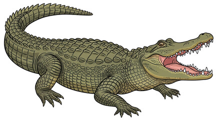 Isolated Alligator