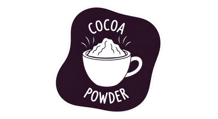 Isolated Cocoa Powder Cup Logo