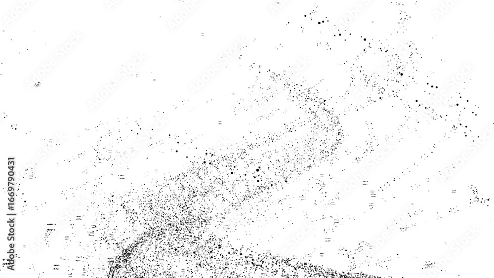 Aufkleber abstract vector whirlwind of dust particles. futuristic vortex. explosion dynamic white wave in spac