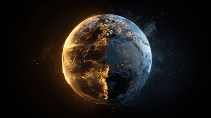 Earth split between fire and ice