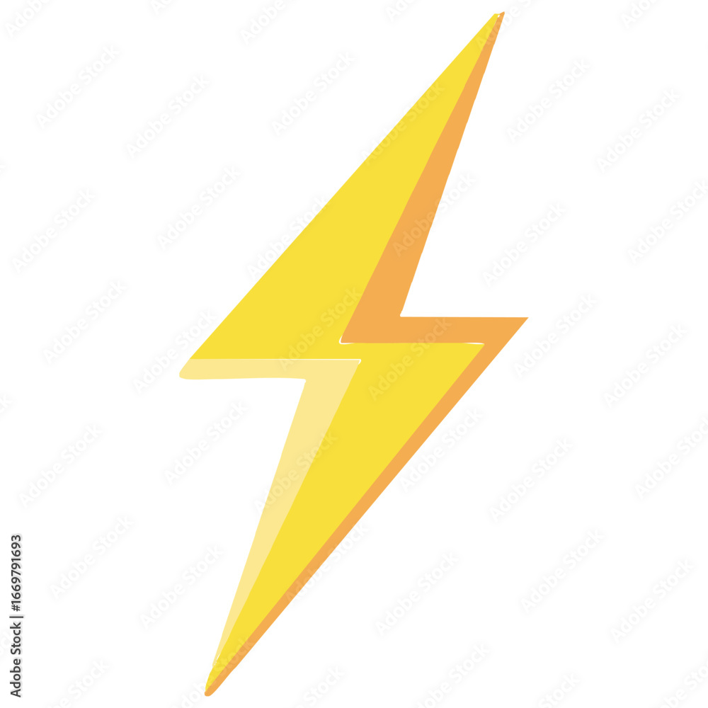 Poster a vibrant and simple vector icon of a lightning bolt with a cloud, representing a thunderstorm and a