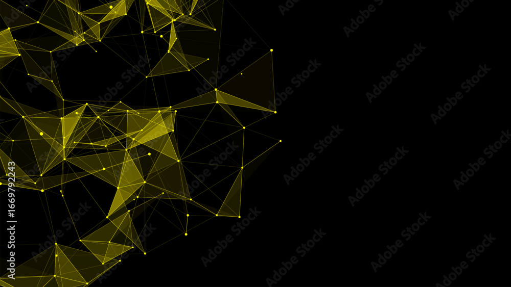Poster vector business futuristic backdrop. network connection structure cyberspace with moving particles. 