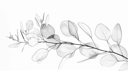 Obraz premium Minimalistic line art of Botanical wall art
