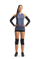 Fototapeta premium Portrait of young female volleyball player