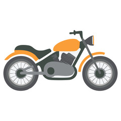 A sleek and professional vector icon of a motorcycle, designed for a variety of digital and print applications, representing a fast and thrilling ride.
