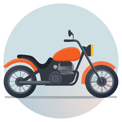 Fototapeta premium A clean and versatile vector icon of a motorcycle, perfect for use in travel apps, motorcycle websites, and adventure blogs.