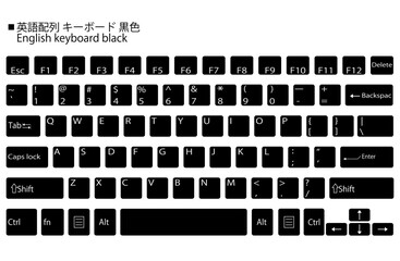 英語配列 キーボード ブラック〜English keyboard black〜