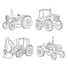 tractor isolated on white background
