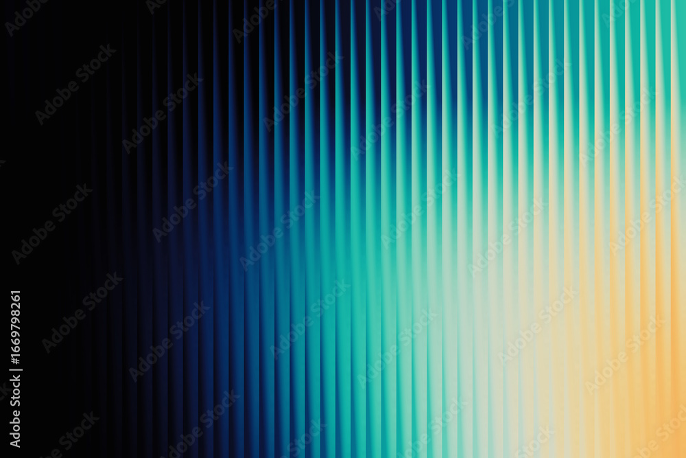 Poster blue and orange gradient stripe abstract design. vibrant glowing vertical lines creating digital fut