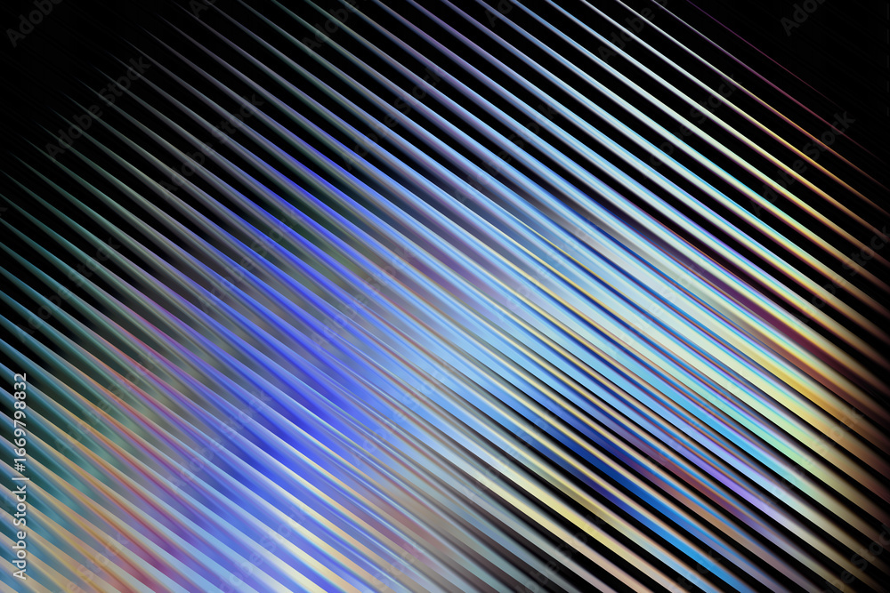 Poster blue and rainbow gradient stripe luminous abstract background. diagonal glowing neon lines with futu