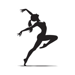 Clean strong black vector silhouette of Upward-Facing Dog yoga pose, female figure outline, fitness exercise, meditation posture, body stretch, wellness design, healthy lifestyle illustration