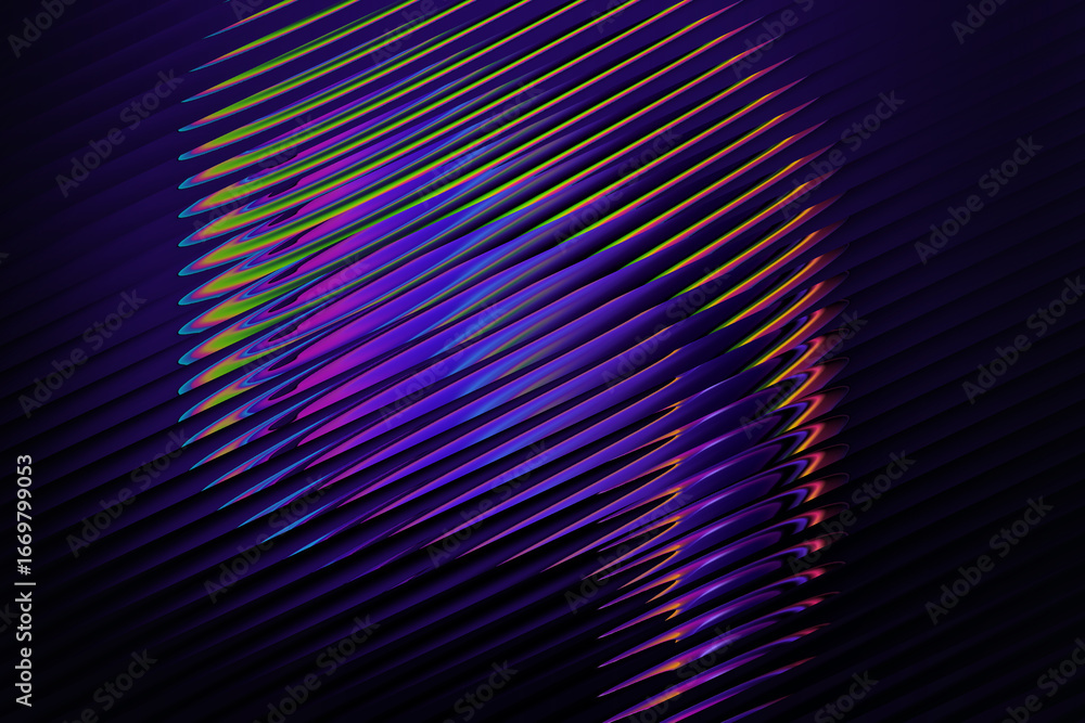 Poster purple diagonal gradient stripe luminous abstract background. futuristic glowing neon lines with smo