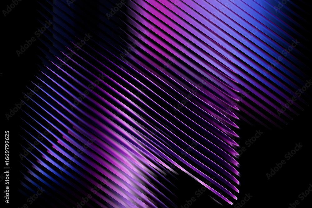 Aufkleber sharp purple and blue diagonal light streaks abstract background. futuristic motion design and creat