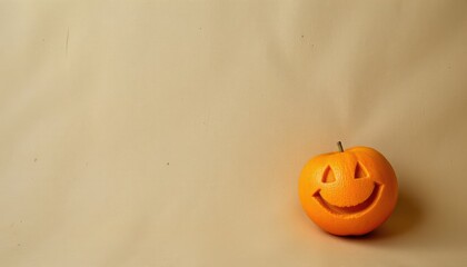 create a photo of an orange smile face using only basic shapes and lines