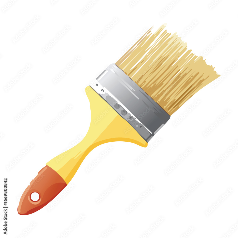 Poster a clean and versatile vector icon of a paintbrush with a splash of color, perfect for use in art app