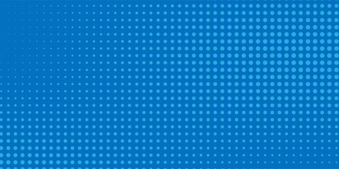 Cyan blue pop art background with halftone polka dots in retro comic style. vector