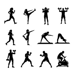 vector silhouettes of people