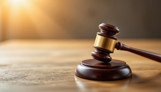 create an image that captures the concept of a panys legal protection in a digital environment, the main subject should be an imposing legal hammer