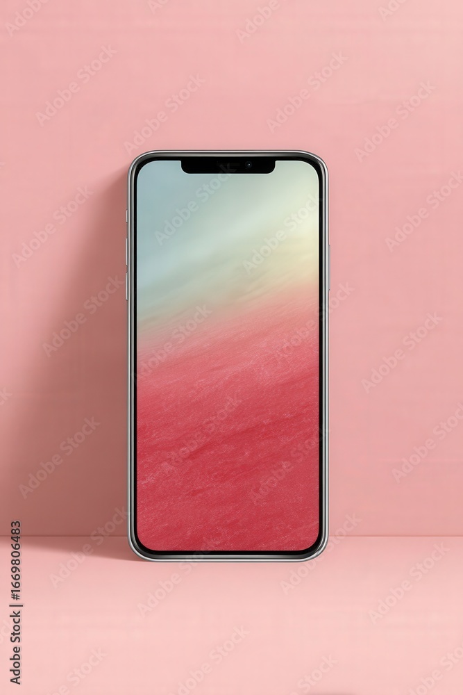 Poster clean minimalistic tech gadget advertisement focusing on sleek design and function