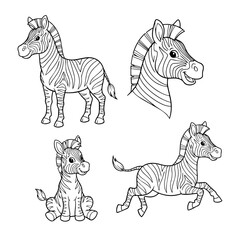 vector illustration of a zebra © Sketch