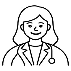 doctor icon line art