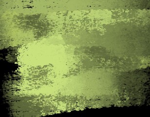 watercolor of green brush surface pattern on dark background
