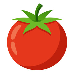 Simple two color vector design of a tomato