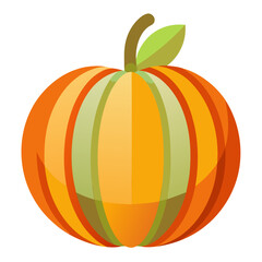 Simple orange pumpkin vector graphic for autumn designs