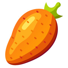 Simple color vector illustration of a sweet potato