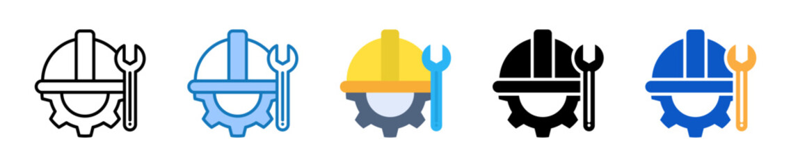 Engineering multiple style icons set design vector illustration. 