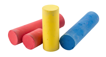 Isolated Colorful Chalk Sticks