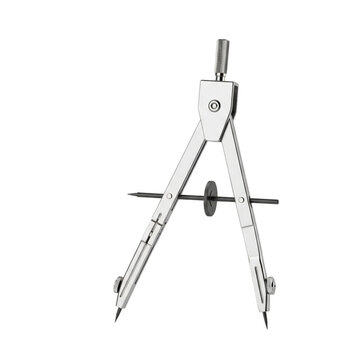 Drawing compass tool isolated on transparent background