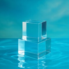 2cube of water background