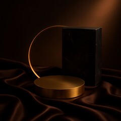 abstract background with glowing red lights