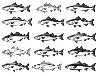 ALASKA POLLOCK FISH SILHOUETTE