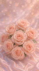 Obraz premium Elegant roses with sparkling background.