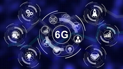 Illustrative graphics depicting 6g technology and its applications in modern communication - Powered by Adobe
